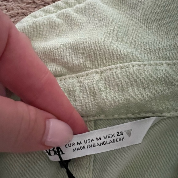 Zara NWT light green denim jacket - Picture 5 of 5